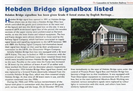 LYRS article on signal box